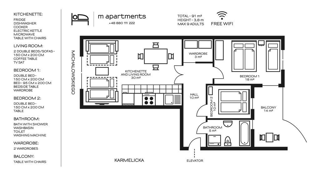 M Apartments Краків Екстер'єр фото